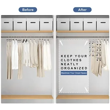 DOIOWN 4 Tier Space Saving Skirt Hangers Organizer