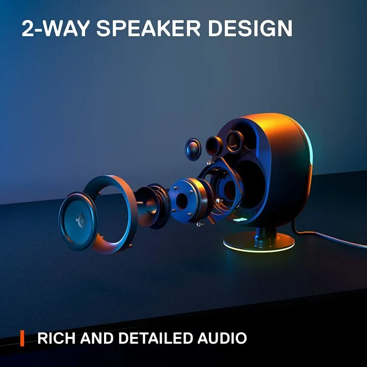 SteelSeries Arena 7 Gaming Speakers - RGB & Bass