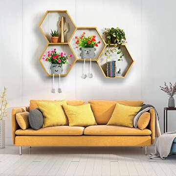 skycoo 3 Packs Cute Fake Plants, Kawaii Artificial Potted Plants for Table Desk Home Bedroom Bathroo...