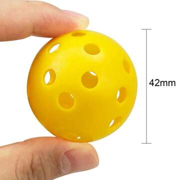 JanssenGlobal 50 Pack Yellow Golf Training Balls - Hollow Limited Flight Golf Practice Balls for Gol...