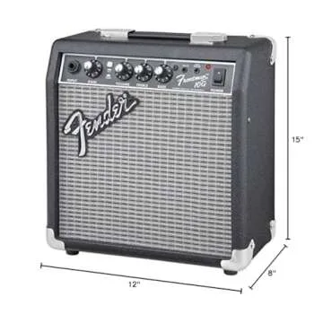 Fender Frontman 10G Guitar Combo Amplifier - Black Bundle with Cable and Austin Bazaar Exclusive 12-Pack Picks
