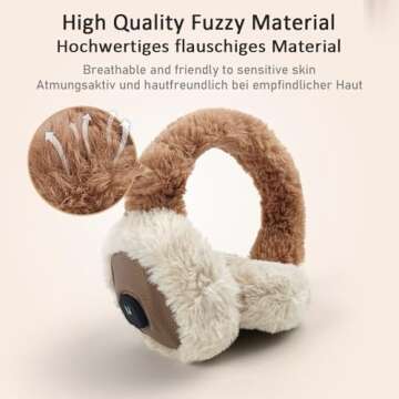 Aroma Season Heated Ear Warmer, Ear Muffs for Winter Women & Men Band Adjustable