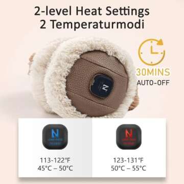 Aroma Season Heated Ear Warmer, Ear Muffs for Winter Women & Men Band Adjustable