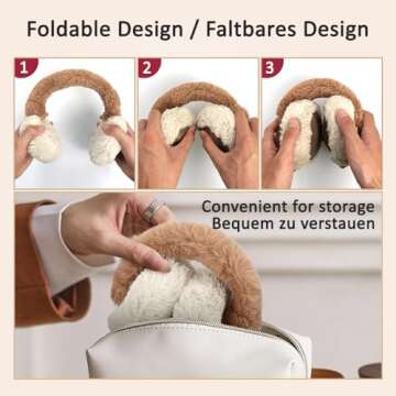 Aroma Season Heated Ear Warmer, Ear Muffs for Winter Women & Men Band Adjustable