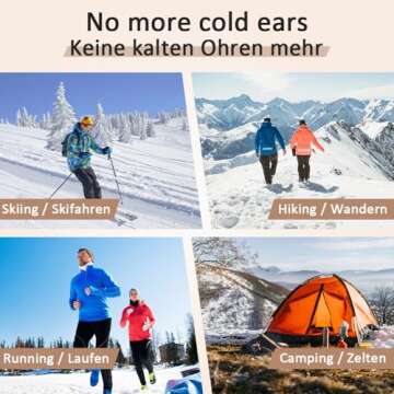 Aroma Season Heated Ear Warmer, Ear Muffs for Winter Women & Men Band Adjustable