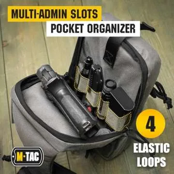 M-Tac Tactical Sling Bag for Men - Crossbody Concealed Carry Bag - Grey Melange Mens Crossbody Holster Bag