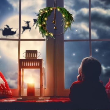 Elegant Norfolk Pine Christmas Wreath with Lights & Bells