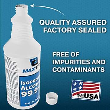 MaxTite Isopropyl Alcohol 99.9% (1 Gallon (32oz, 4 Pack))