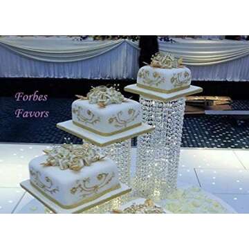 Elegant Acrylic Crystal Cake Stand Set with LED Lights