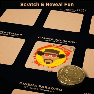 Top 100 Movies Scratch Off Poster Gift for Movie Lovers