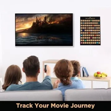 Top 100 Movies Scratch Off Poster Gift for Movie Lovers