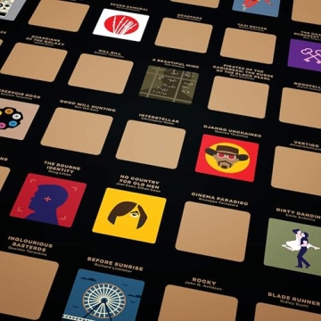 Top 100 Movies Scratch Off Poster Gift for Movie Lovers