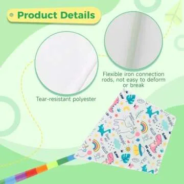 B bangcool DIY Kids Kite Kites Making Painting White Paper Blank Kites with Swivel Line for Boys & Girls Outdoor Park Beach Grassland Activities（30PCS）