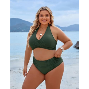 Blooming Jelly Women's High Waisted Tummy Control Swimsuit