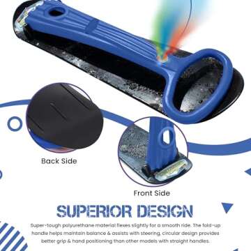 Geospace Foldable Snow Scooter with LED - Winter Fun