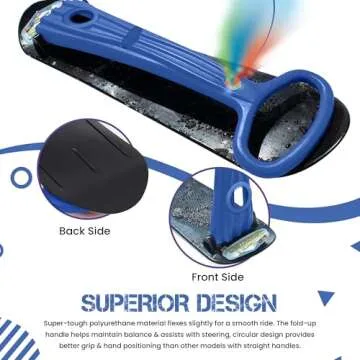 Geospace Foldable Snow Scooter with LED - Winter Fun