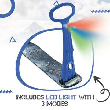 Geospace Foldable Snow Scooter with LED - Winter Fun