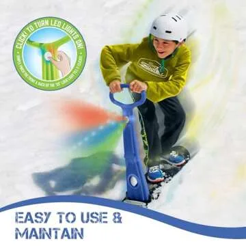 Geospace Foldable Snow Scooter with LED - Winter Fun