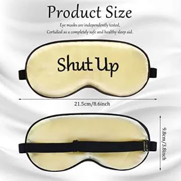 Geyoga Funny Silk Eye Masks Set for Sleep and Travel
