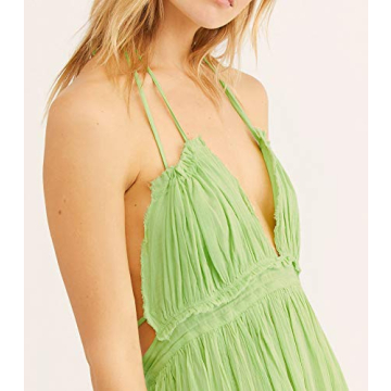 Sexy Summer Halter Mini Dress with Deep V-Neck & Patchwork