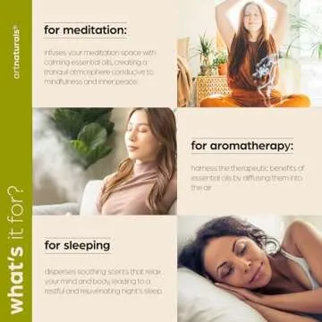 artnaturals Aromatherapy Essential Oil Diffuser – (5.0 Fl Oz / 150ml Tank) – Ultrasonic Aroma Humidifier, Auto Shut-Off – for Home, Office & Bedroom