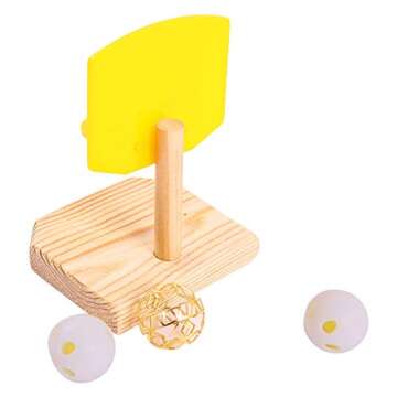 QBLEEV Bird Basketball Toy, Bird Chew Ball Foraging Toys, Parrot Activity Toys, Bird Training Gym Toys