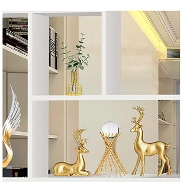FANTESTICRYAN Golden Reindeer Statues Set for Decor