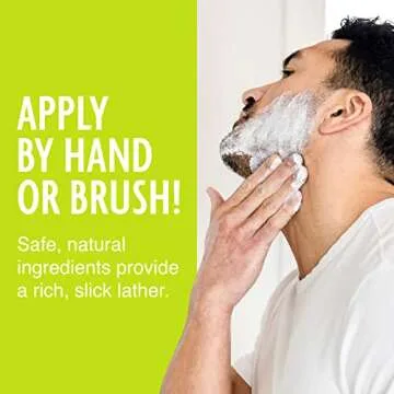 Pacific Shaving Company Natural Shaving Cream - Shea Butter + Vitamin E Shave Cream for Hydrated Sensitive Skin - Clean Formula for a Smooth, Anti-Redness + Irritation-Free Shave Cream (3.4 Oz)