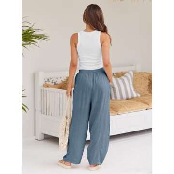 LILLUSORY Women's Casual Flowy Pants with Pockets