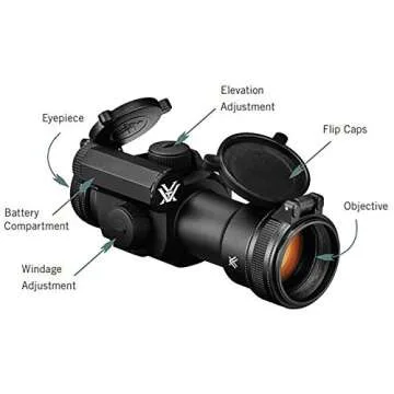 Vortex Optics Strikefire II Red Dot Sight - 4 MOA Red/Green Dot,Black