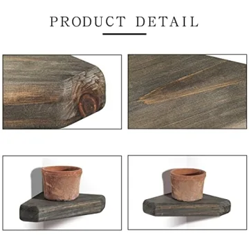 Freezing Point Rustic Wood Corner Shelf Set for Home Decor