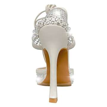 Richealnana Women's Crystals Lace Up Sandals - Chic Comfort