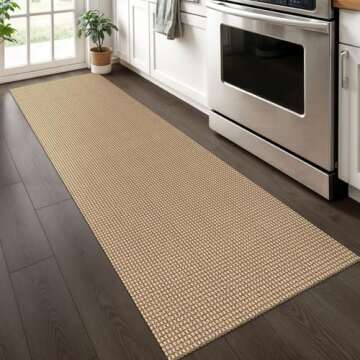 KOZYFLY Boho Runners for Hallways 2x6 ft Washable Hall Carpet Runner Rubber Backed Kitchen Rug Non S...