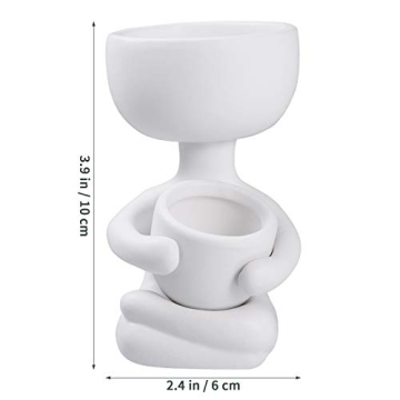 Charming Wakauto Human Shaped Ceramic Plant Pot for Home