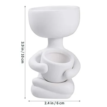 Charming Wakauto Human Shaped Ceramic Plant Pot for Home