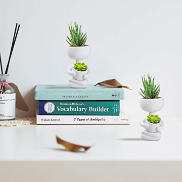 Charming Wakauto Human Shaped Ceramic Plant Pot for Home