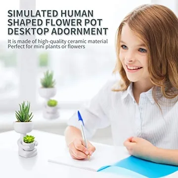 Charming Wakauto Human Shaped Ceramic Plant Pot for Home