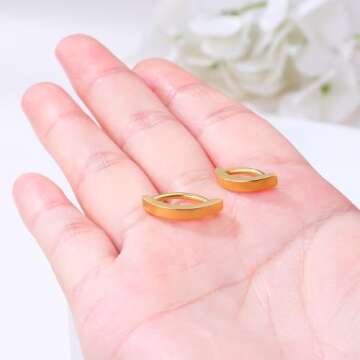 supsiah 14G Clicker Belly Button Ring closematch Surgical Steel Belly Button Ring Abdomen Barbell Piercing Belly Button Barbell Body Jewelry 1 Pair (2pcs Gold) gold belly button rings