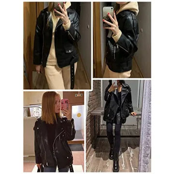 Premium Women Faux Leather Biker Jacket for Style