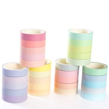 YUBBAEX 30 Rolls Washi Tape Set for Crafts and Journals