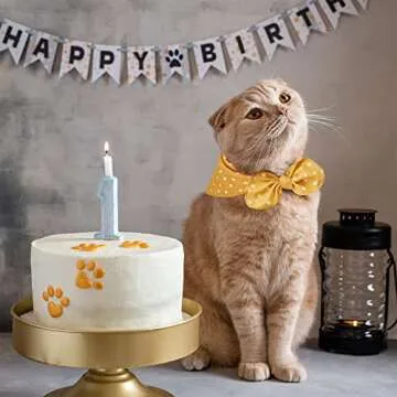 4PCS Fall Dog Bandanas Cat Birthday Cute Soft Cotton Puppy Scarfs Washable Daily Handkerchief Pink G...