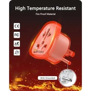 LENCENT World to US Plug Adapter for Global Use