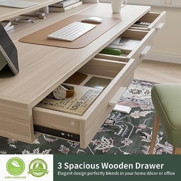 FEZIBO Electric Standing Desk Adjustable Height with Drawers