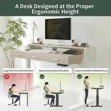 FEZIBO Electric Standing Desk Adjustable Height with Drawers