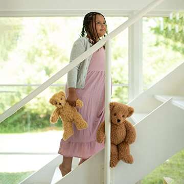 Vermont Teddy Bear Super Soft Almond Brown Teddy Bear - 18 Inch Plush Stuffed Animal to Sleep with, Cozy Bear Plush, Perfect Valentine’s Day Gift for Kids & Adults, Crafted in The USA