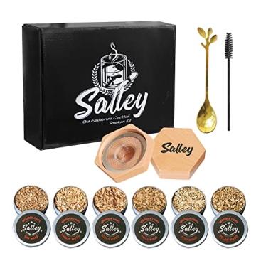 Cocktail Smoker – 6 Flavors Wood Chips – Bourbon, Whiskey Smoker Infuser, Old Fashioned Drink Sm...