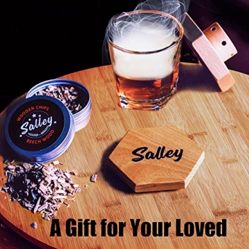 Cocktail Smoker – 6 Flavors Wood Chips – Bourbon, Whiskey Smoker Infuser, Old Fashioned Drink Smoker, Birthday Bourbon Whiskey Gifts for Men, Dad, Husband (Without Torch)