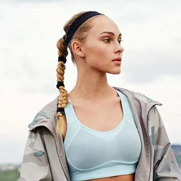 JWERA 18 Black Braided Hair Ties for All Hair Types