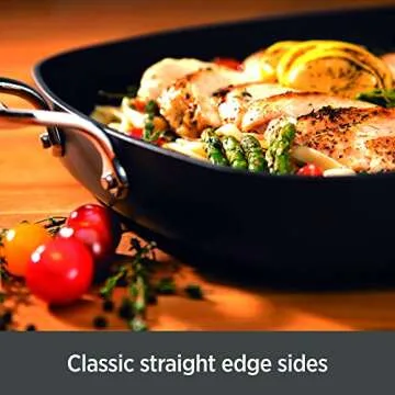 All-Clad Essentials Hard Anodized Nonstick Sauce Pan Set 4 Piece, 2.5, 4 Quart Oven Broiler Safe 500F Pots and Pans, Cookware Black