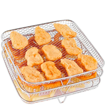 Kydely Stackable Stainless Steel Air Fryer Racks for Cooking